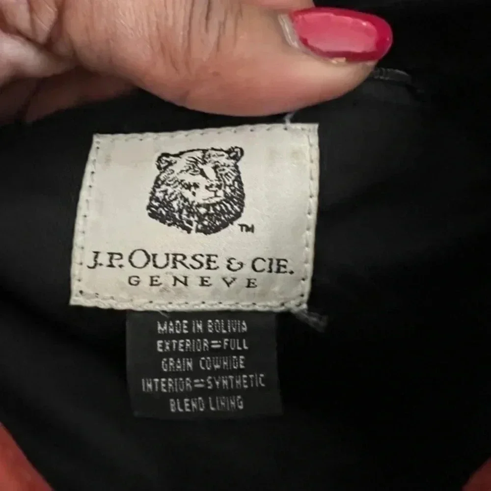 JP Ourse & Cie Leather Crossbody Bag Orange - Picture 4 of 4